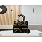 Dior Lady D-Lite Black Bag Size 24 x 20 x 11 cm - 5
