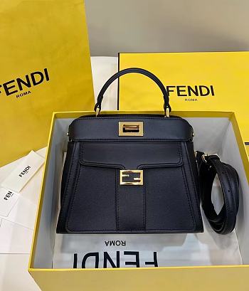 Fendi Peekaboo Handbag Black Size 23 x 11 x 18 cm