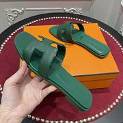 Hermes Slippers Green - 3