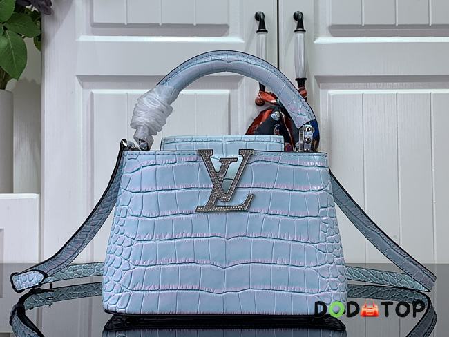 Louis Vuitton Capucines Mini Handbag Blue Size 21 x 14 x 8 cm - 1