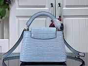 Louis Vuitton Capucines Mini Handbag Blue Size 21 x 14 x 8 cm - 3