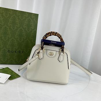 Gucci GG Diana Bamboo Mini Tote Bag White Size 20 x 16 x 8.5 cm