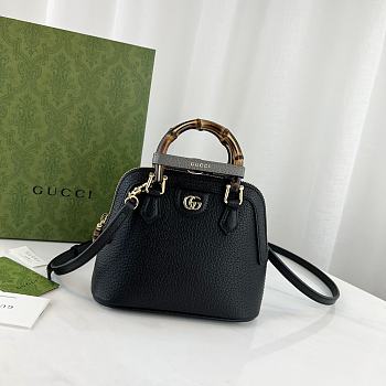Gucci GG Diana Bamboo Mini Tote Bag Black Size 20 x 16 x 8.5 cm