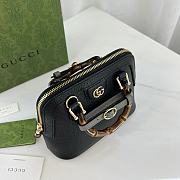 Gucci GG Diana Bamboo Mini Tote Bag Black Size 20 x 16 x 8.5 cm - 5