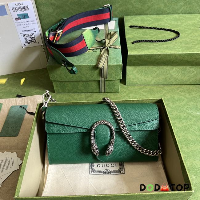 Gucci Dionysus Shoulder Bag Green Size 25 x 14 x 4 cm - 1