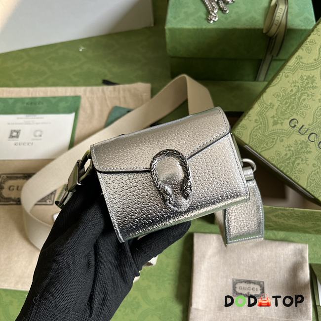 Gucci Dionysus Mini Silver Bag Size 10.5 x 8 x 3 cm - 1