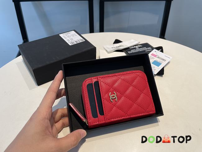 Chanel Wallet Red Size 11 x 7.5 cm - 1