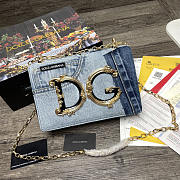 Dolce & Gabbana DG Girls Denim Shoulder Bag Size 23 x 17 x 6.5 cm - 1