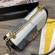 Dolce & Gabbana Medium Devotion Patchwork Denim and Plain Calfskin Shouler Bag Size 21 x 13.5 x 5 cm - 5