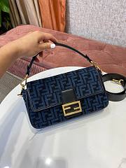 Fendi Baguette Blue Bag Size 27 x 6 x 15 cm - 2