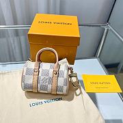 Louis Vuitton LV Mini Keepall Keychain White - 1