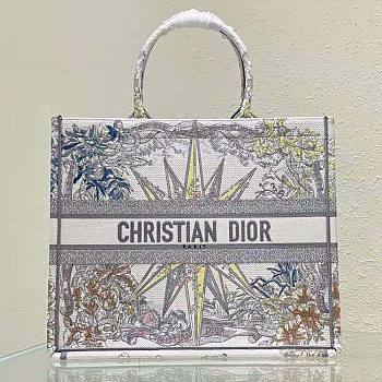 Dior Large Dior Book Tote White Multicolor Rêve D’Infini Embroidery Size 42 x 35 x 18.5 cm