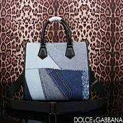Dolce Gabbana D&G Women Denim Shopper with Embroidered Logo Size 27 x 31 x 16 cm - 4