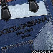 Dolce Gabbana D&G Women Denim Shopper with Embroidered Logo Size 27 x 31 x 16 cm - 3
