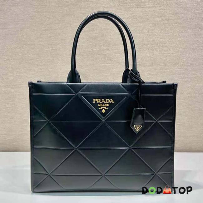 Prada Women Large Leather Handbag Black Size 31 x 11.5 x 39 cm - 1