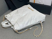 Chanel Large Backpack 22 White Gold Hardware Size 51 x 40 x 9 cm - 4