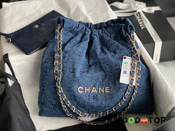 Chanel Large 22 Handbag Denim Size 38 × 42 × 8 cm - 1