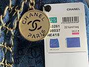 Chanel Large 22 Handbag Denim Size 38 × 42 × 8 cm - 6