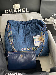 Chanel Large 22 Handbag Denim Size 38 × 42 × 8 cm - 3