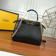Fendi Women Peekaboo XS Leather Mini Bag Black Size 19 x 16 x 6 cm - 5
