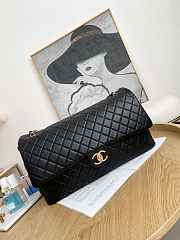 Chanel Flap Travel Bag Airport Caviar Calfskin Black Gold Size 46 x 14 x 26 cm - 1