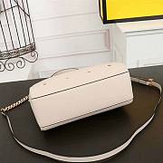 Fendi Women Peekaboo XS Leather Mini Bag White Size 19 x 16 x 6 cm - 4