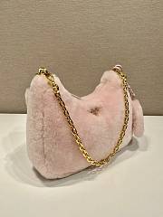 Prada Hobo Fur Bag 1BC204 Pink Size 23 x 17 x 8 cm - 4
