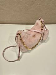 Prada Hobo Fur Bag 1BC204 Pink Size 23 x 17 x 8 cm - 3