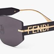 Fendi Women Fendigraphy Black Shield Sunglasses - 2