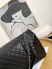 Chanel Flap Travel Bag Airport Caviar Calfskin Black Silver Size 46 x 14 x 26 cm - 6