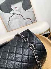 Chanel Flap Travel Bag Airport Caviar Calfskin Black Silver Size 46 x 14 x 26 cm - 5