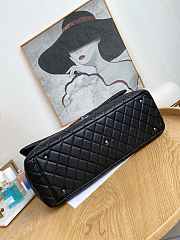 Chanel Flap Travel Bag Airport Caviar Calfskin Black Silver Size 46 x 14 x 26 cm - 3