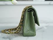 Chanel Flap Bag Green Lamskin Size 25 cm - 5