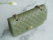 Chanel Caviar Flap Bag Green Gold Size 25 cm - 5