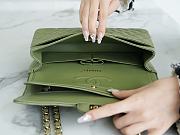 Chanel Caviar Flap Bag Green Gold Size 25 cm - 3