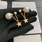Dior Tribales Earrings Gold-Finish Metal with White Resin Pearls and White Crystals - 3