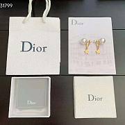Dior Tribales Earrings Gold-Finish Metal with White Resin Pearls and White Crystals - 5