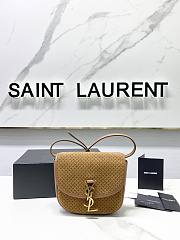YSL Saint Laurent Kaia Small Suede And Leather Shoulder Bag Size 18 x 15.5 x 5.5 cm - 1
