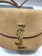 YSL Saint Laurent Kaia Small Suede And Leather Shoulder Bag Size 18 x 15.5 x 5.5 cm - 6