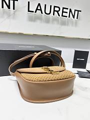 YSL Saint Laurent Kaia Small Suede And Leather Shoulder Bag Size 18 x 15.5 x 5.5 cm - 5