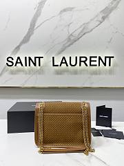 YSL Saint Laurent Medium Niki Chain Bag In Brun Clair & Brun Fonce Size 22 x 16 x 12 cm - 2