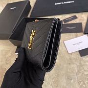 YSL Caviar Zipper Wallet Gold Size 13 x 9 cm - 2