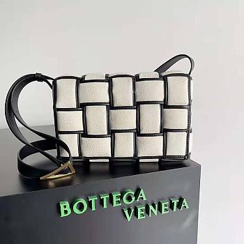 Bottega Veneta Padded Cassette Intreccio Canvas Size 18 x 26 x 8 cm