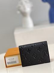 Louis Vuitton LV Coin Purse Card Holder Small Black Size 11 x 8 cm - 2