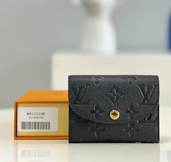 Louis Vuitton LV Coin Purse Card Holder Small Black Size 11 x 8 cm