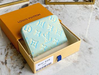 Louis Vuitton LV Coin Purse Wallet Blue Size 11 x 8.5 x 2 cm