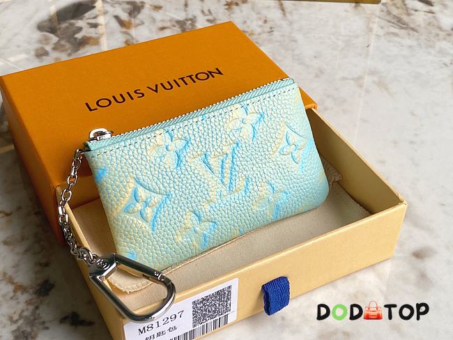 Louis Vuitton LV Key Case Wallet Blue Size 13.5 x 7 x 1.5 cm - 1