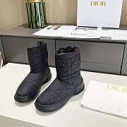 Dior Women Frost Ankle Boot Black Cannage Quilted Nylon and Shearling - 1