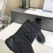 Dior Women Frost Ankle Boot Black Cannage Quilted Nylon and Shearling - 4