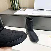 Dior Women Frost Ankle Boot Black Cannage Quilted Nylon and Shearling - 3